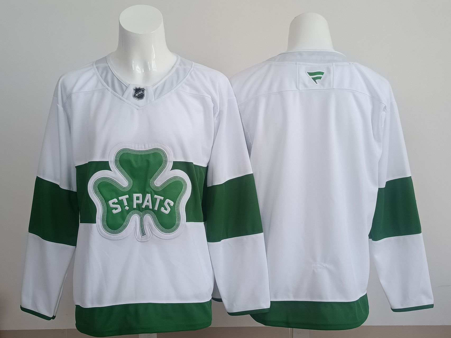 Men 2025 Toronto Maple Leafs Blank White Green Fanatics Home Premium NHL Jersey style 1->toronto maple leafs->NHL Jersey